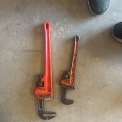 RIDGID HEAVY DUTY 18” WRENCH PIPE AND RIDGID HEAVY DUTY 12” WRENCH PIPE