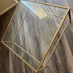 Gold & Glass Coffee Table 