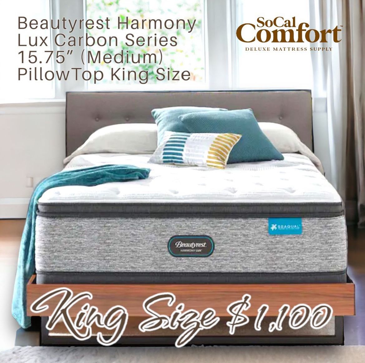 BeautyRest Harmony Lux Carbon Series Pillow To King Size