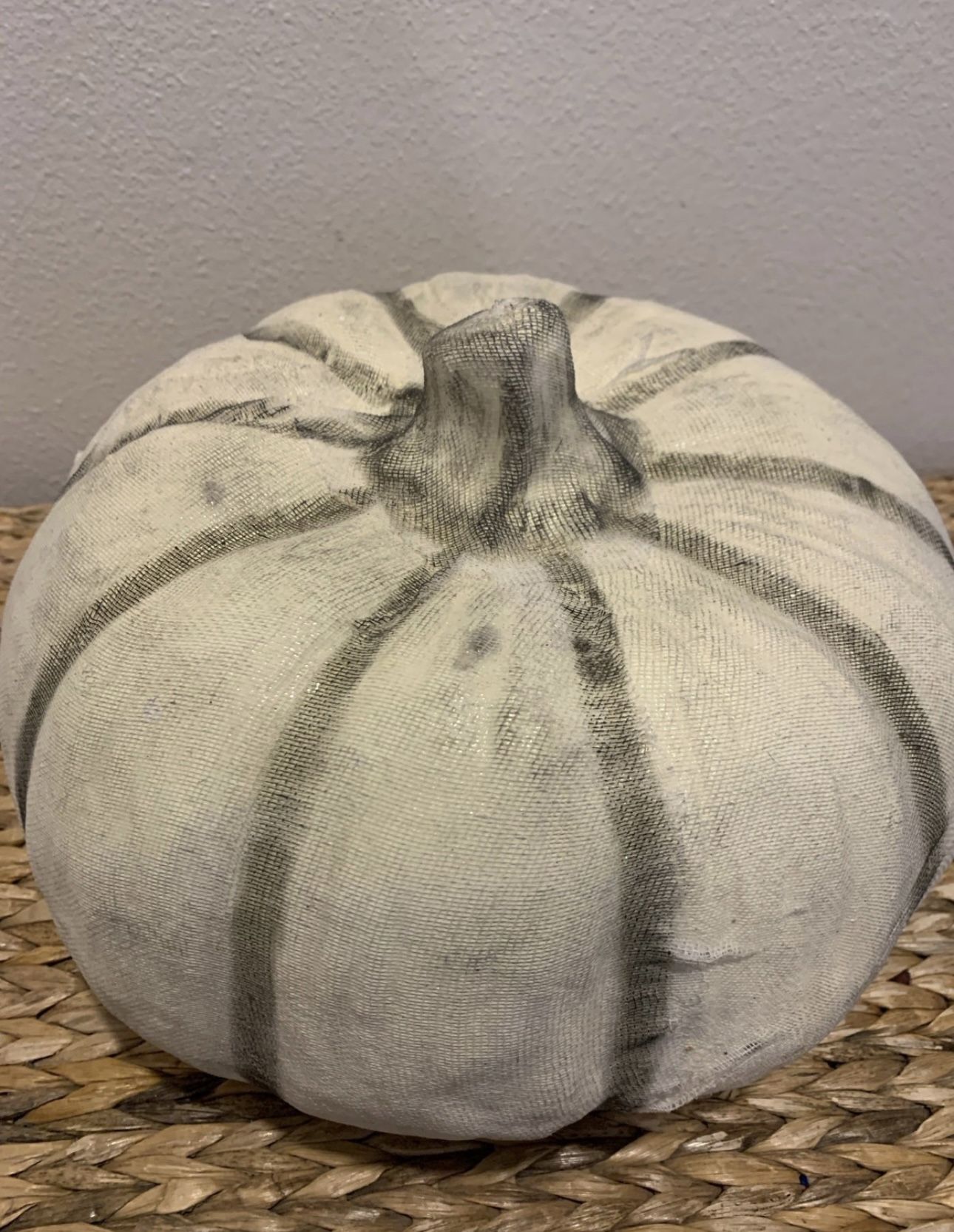 Marshalls Brand New Black and white Halloween XL Mummy Pumpkin Statue