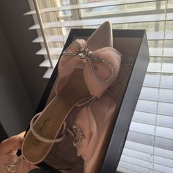 Ego Pink Bow Heels Size 9