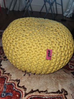 Yellow Floor Pouf