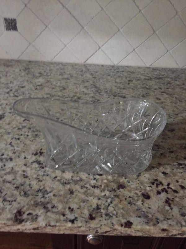 Wine bottle holder glass/crystal-like