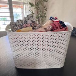 Basket Of Baby Girl Clothes