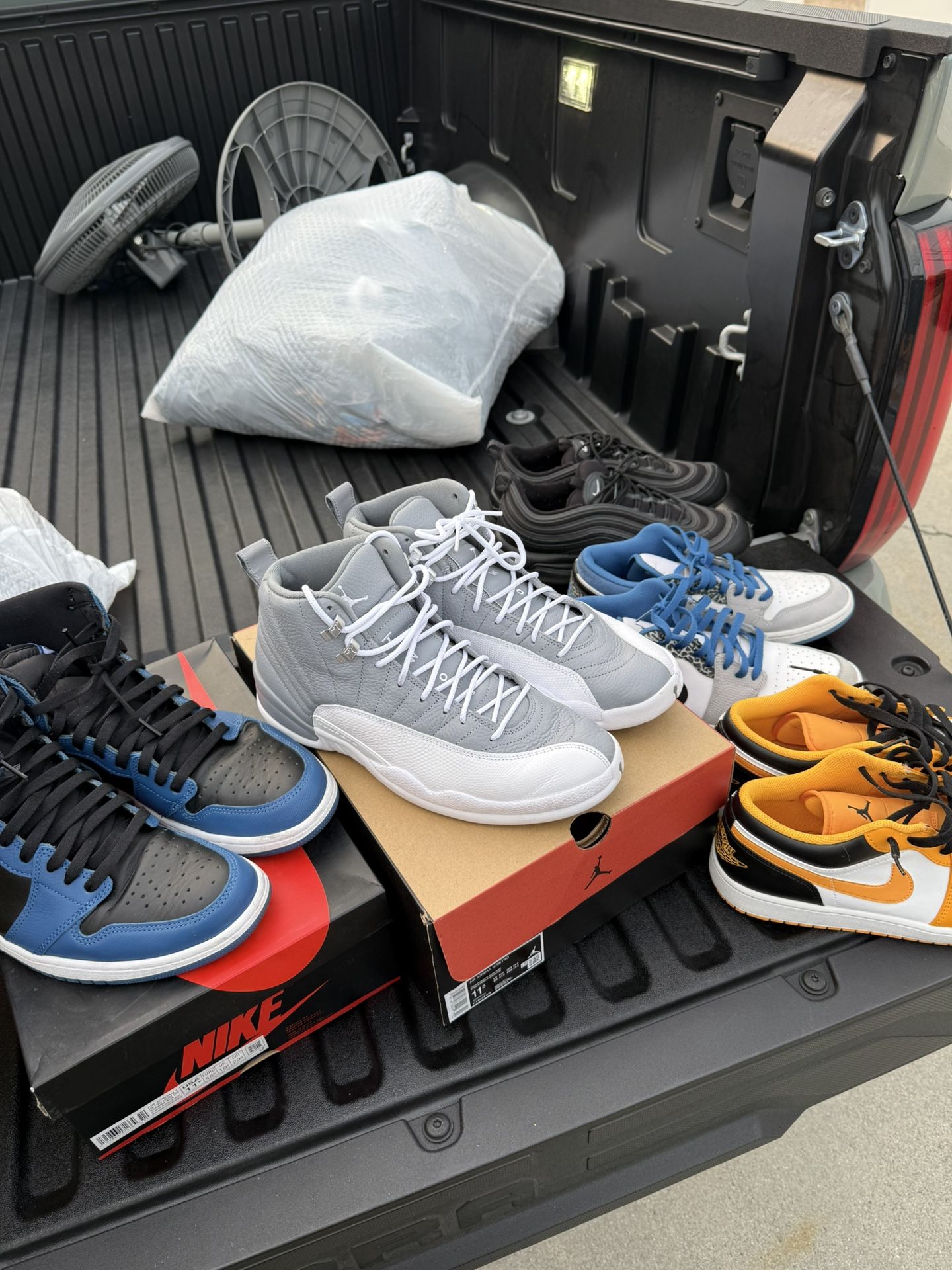 Air Jordan 12, 1s And Nike Air Max Men Shoes Sz 11.5 For Sale