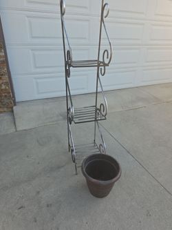 Vintage Iron shelf. 5 feet hight Small area fit