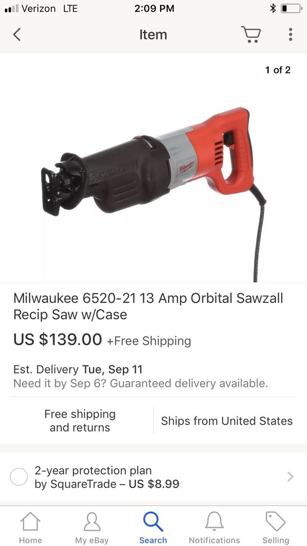 Milwaukee 6520 21 >> Milwaukee 6520 21 13 Amp Orbital Sawzall Recip Saw For Sale In Los Milwaukee 6520 21 >> Milwaukee 6520 21 13 Amp Orbital Sawzall Recip Saw For Sale In Los