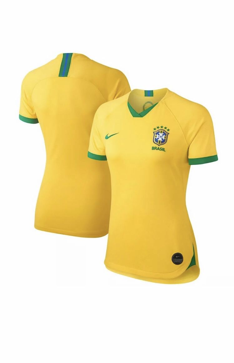 Nike Brazil 2019-20 Women's WC Home Jersey - Yellow size L New with tags