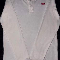 Levi’s Crème-White Long Sleeve Button Up Shirt
