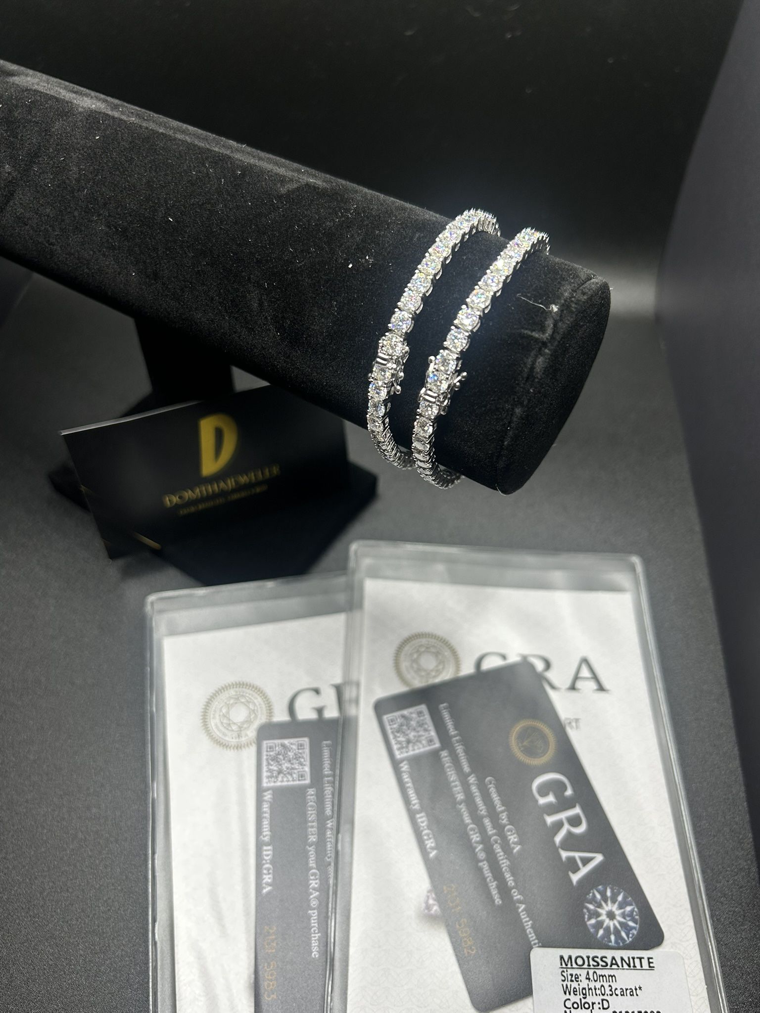 4mm VVS1 Moissanite Tennis Bracelet 