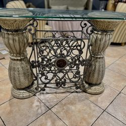 Wine Rack With Glass Top