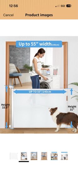 Retractable baby gate