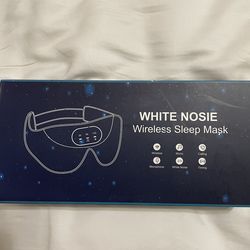 Wireless sleep mask with white noise