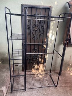 Black clothing shelf’s