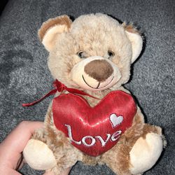 Love plush bear happy Valentine’s Day stuffed animal bear