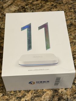 Unblock Tech UBOX 11 I18 Pro Max TV Box Streaming Media Player White New OpenBox
