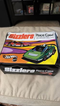 Vintage 1970 Hot Wheels Sizzlers Race Case Complete Set - Juice Machine & 2 Cars