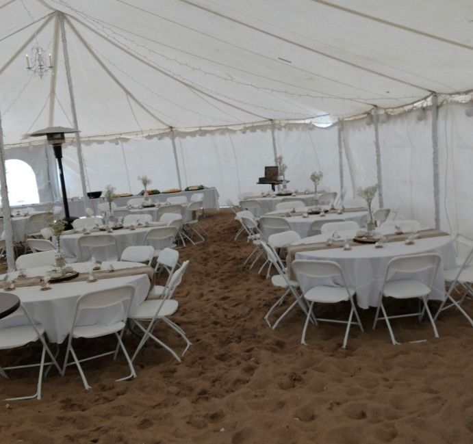 Round Tables, Chairs, Tents