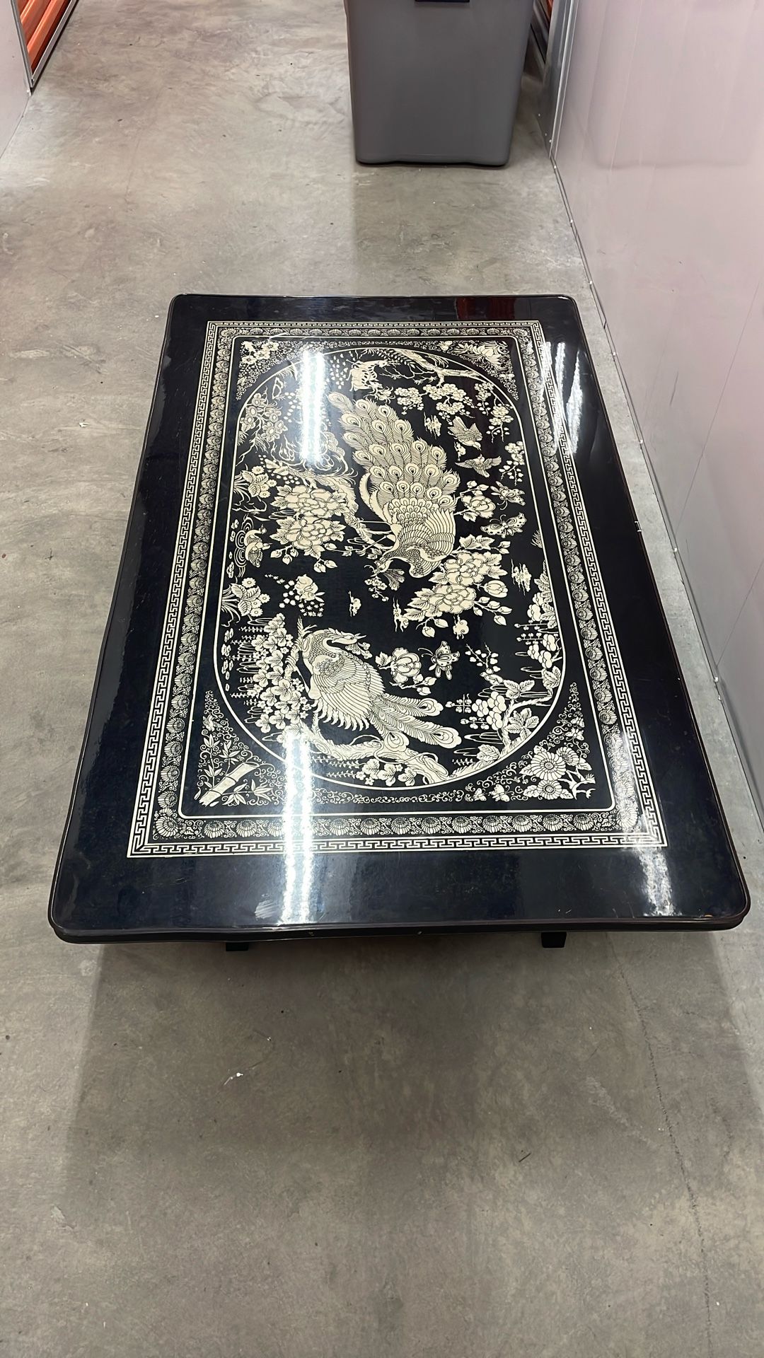 Mother Of Pearl Inlaid Table. 4x2.5 Feet And Only About A Foot Tall