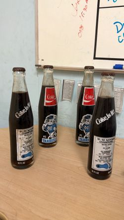 UNC Tarheel champion coke bottles