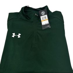 Under Armour 1/2 Zip Tech Muscle Green Pullover Long Sleeve NWT Small