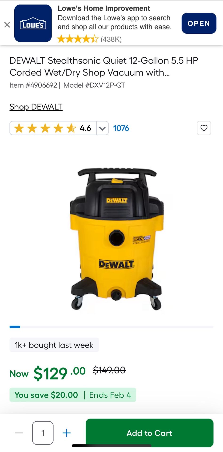 Dewalt Vacuum 