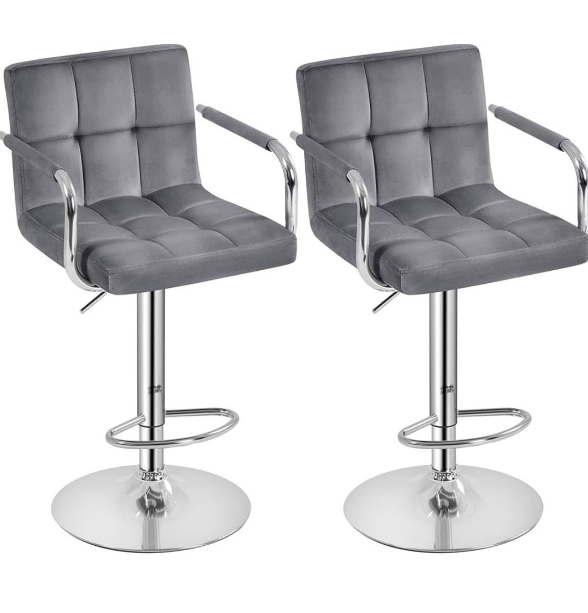Velvet Dark Gray Barstools 615173
