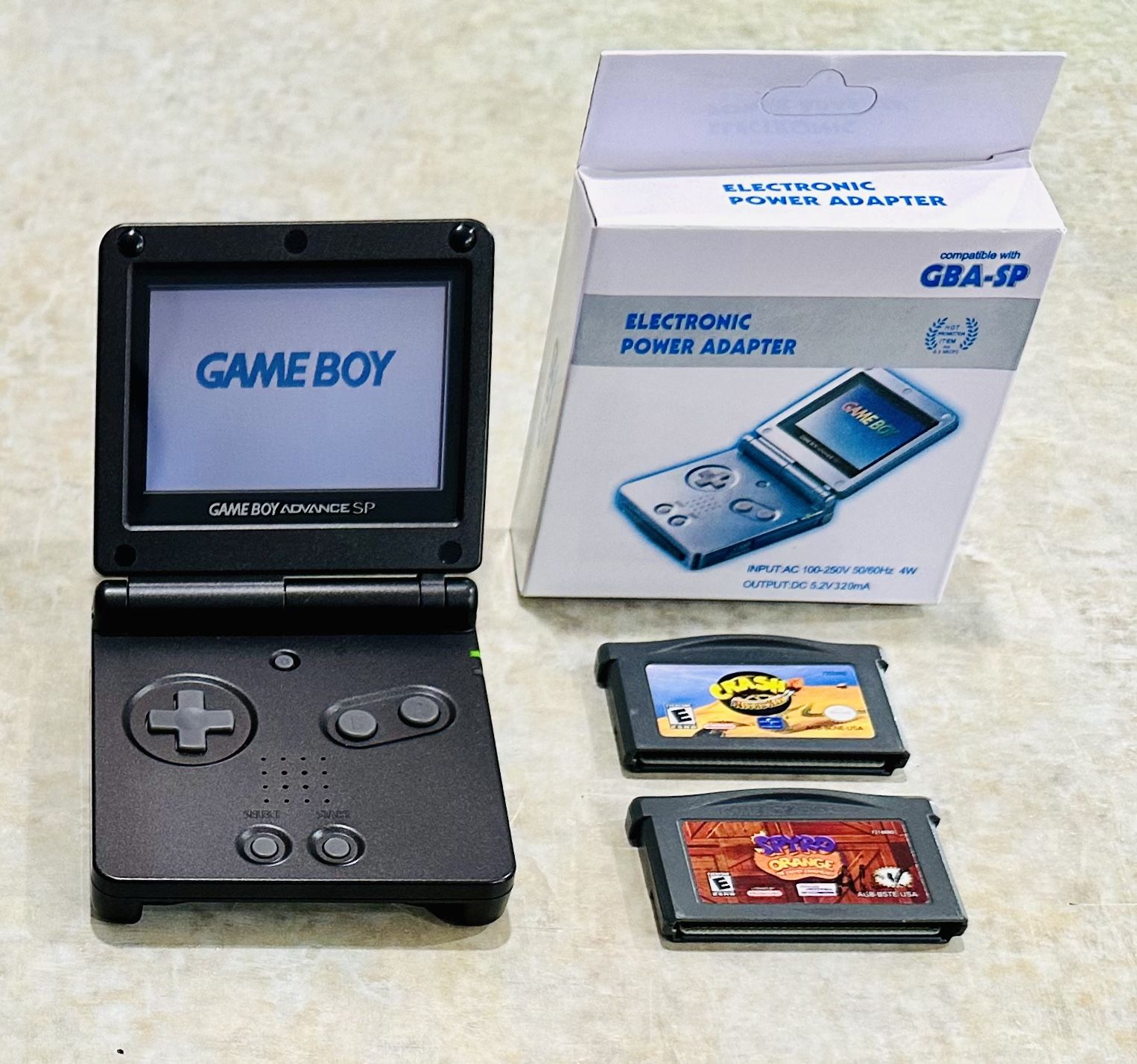 Nintendo Gameboy Advance SP [AGS-001] 'Black W/2 Games