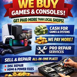 Buying consoles and video games!