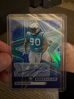 Julius Peppers auto /99 NFL Panthers card
