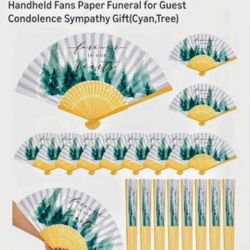 New In Box!! Set Of 50 Memorial Favor Fans. See 👀 Photos. Cash/ Pickup Only