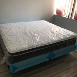 New KING SIZE MATTRESS WITH BOXSPRING SET COLCHONES NUEVOS KING SIZE 