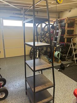 5-Tier Industrial Ladder Bookshelf / Storage Display Rack