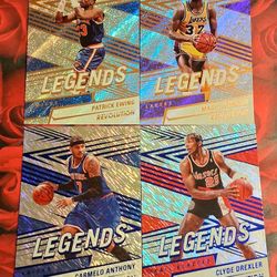 2024-25 NBA LEGENDS-PANINI REVOLUTIONS- LOT OF 4