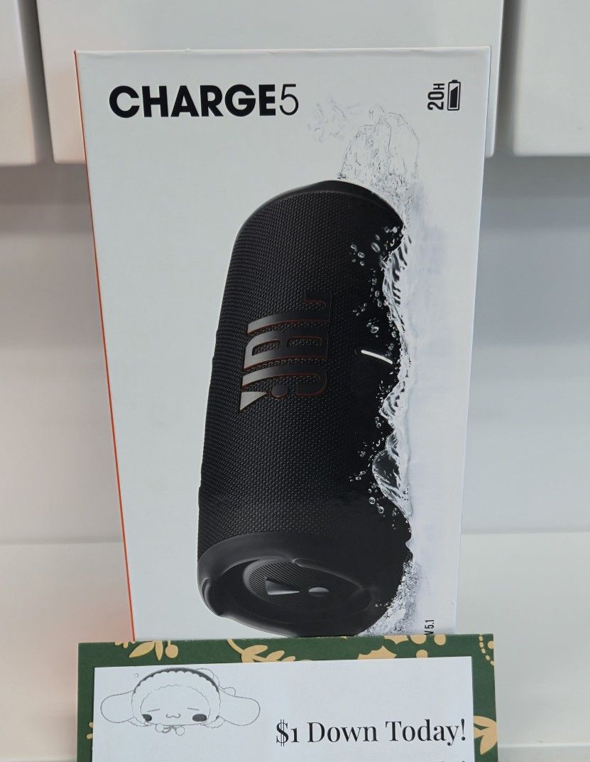 New JBL Charge 5 - Bluetooth Speaker - Payments Available - Pay $1 Down To take It home