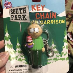 1998 VINTAGE SOUTHPARK MR GARRISON KEYCHAIN IN PKG