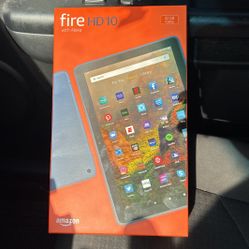  One left!!! Amazon Fire HD10 Tablet (w/ Red case) 