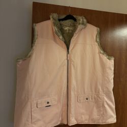 Vintage Dennis Basso Reversible Faux Fur Vest 3XL