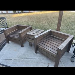 Heavy Wood Outdoor Chairs 