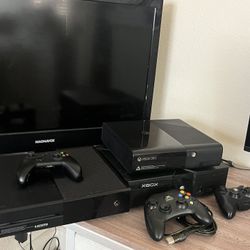 Xbox Console Bundle And 32 Inch Tv