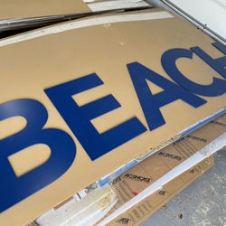 Beach Flat Cut Out Letters 1/4” Thick Aluminum