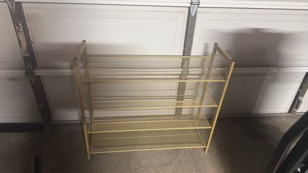 Gold Shoe Rack