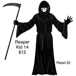 Kid Reaper Halloween Ghost Costume 14 / Disfraz de Parca Niño 14