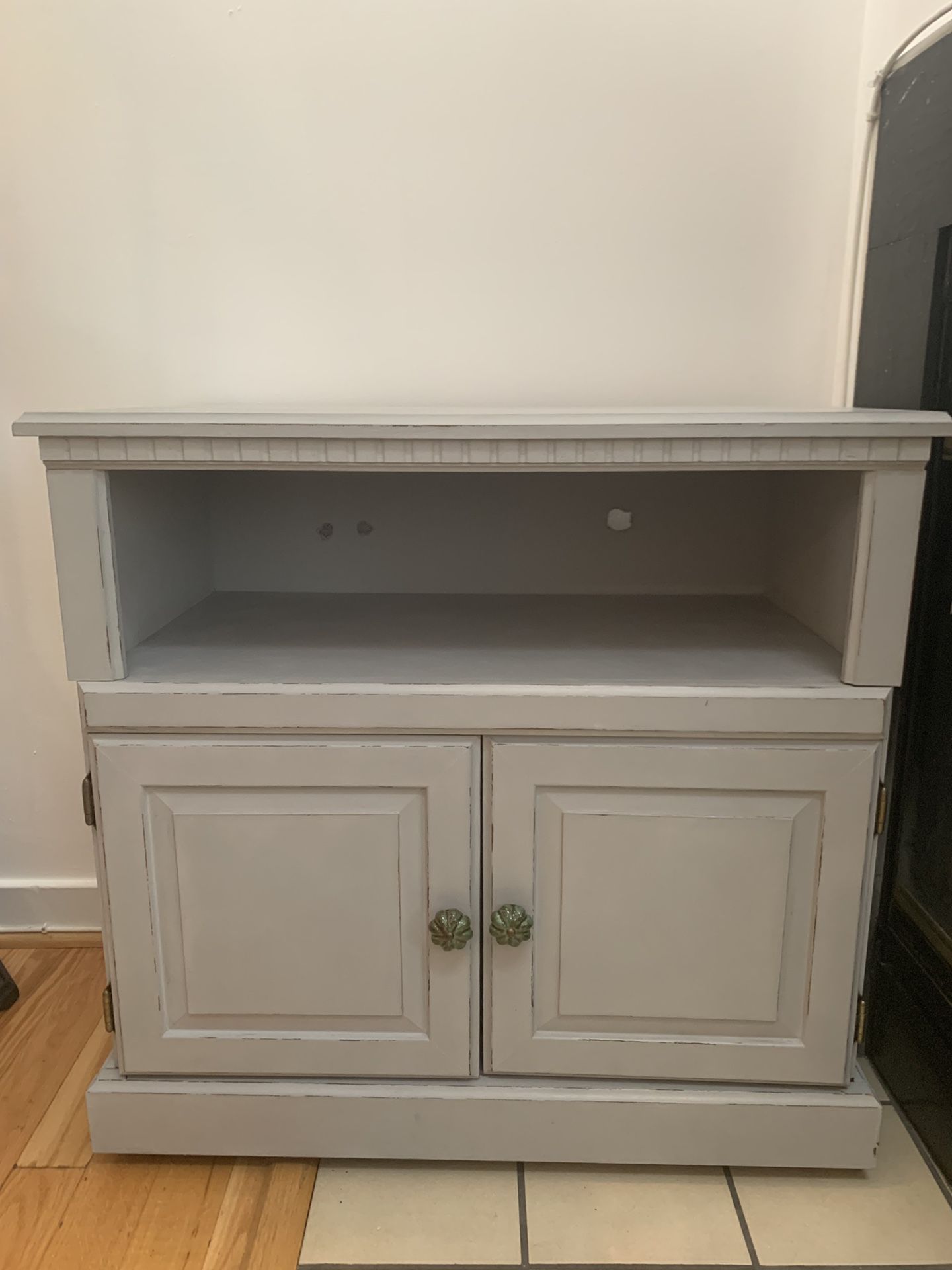 Gray Chalk Paint TV Stand
