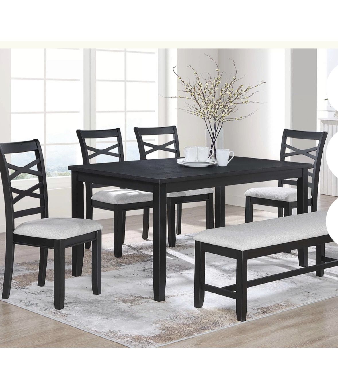 Dining Table Set With Chairs And Bench