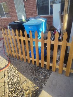 Wood panel fencing