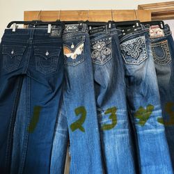 True Religion/Miss Me/LA Idol jeans/$160 set or ind prices