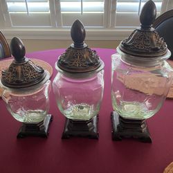 3 Kitchen Canisters 