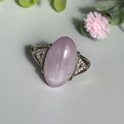 Pink Kunzite 🌸 925 Silver Ring (Adjustable) Size 7