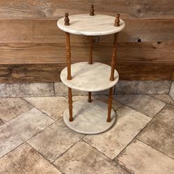 Vintage 3Tier Italian Marble Table 